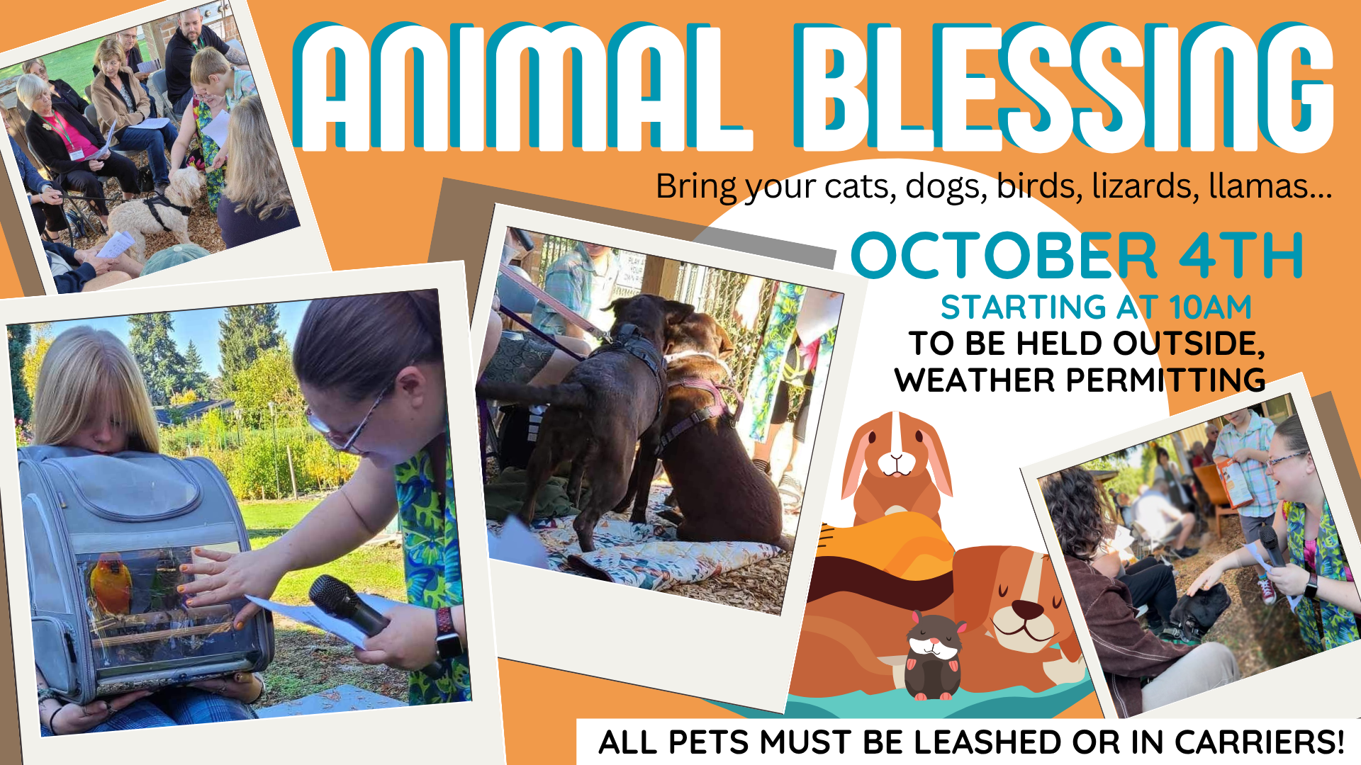 Flyer for the Blessing of the Animals on 10/04/26